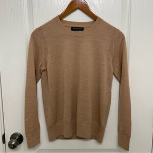 Banana Republic Tan Crew Neck Sweater Merino Wool
